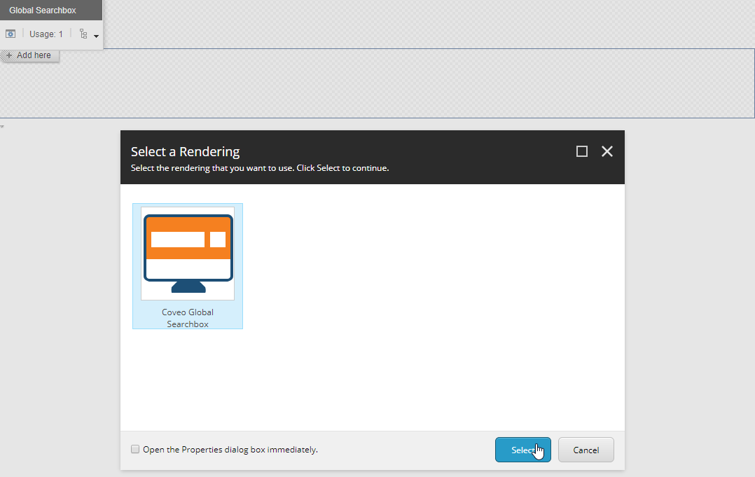 Global Search Box Rendering