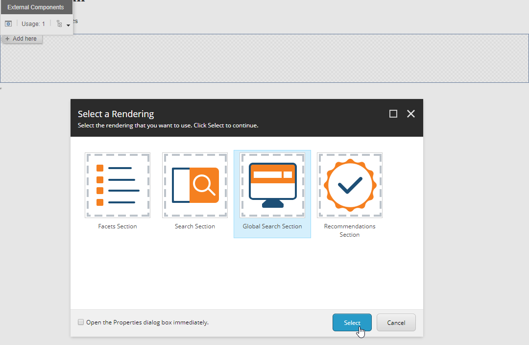Global Search Section