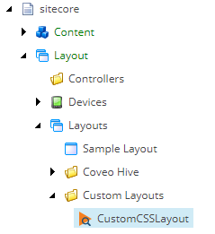 Rename your new layout item CustomCSSLayout | Coveo for Sitecore 4