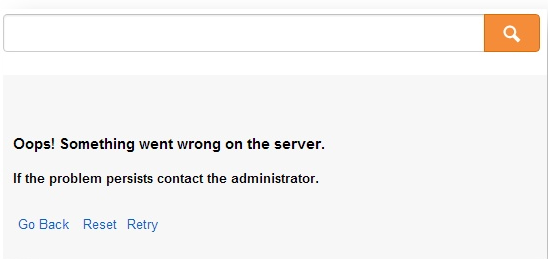 Something went wrong on the server.` | Coveo for Sitecore 4