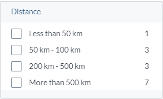 Distance Facet Range sample