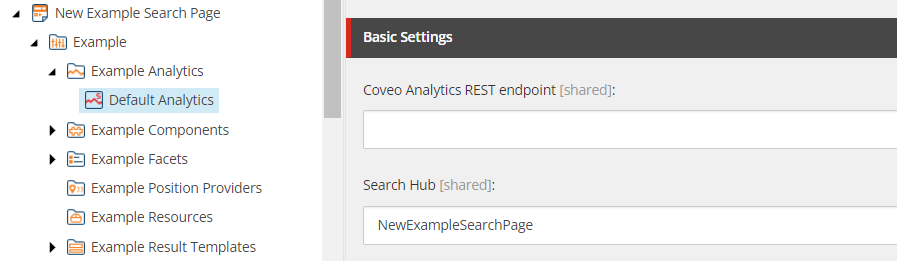 Setting a search hub value in the analytics data source | Coveo for Sitecore 5
