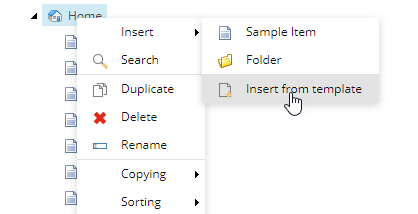 Insert from template | Coveo for Sitecore 5