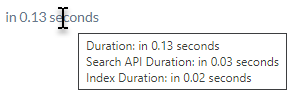 Query Duration example output | Coveo for Sitecore 5