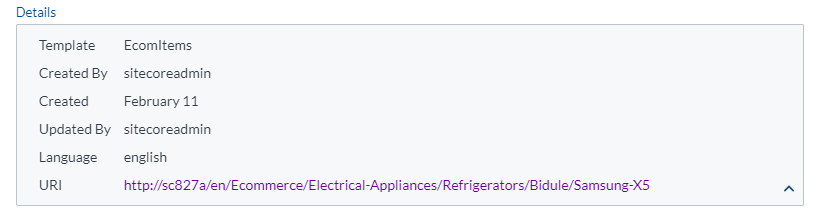 Image showing a sample result template | Coveo for Sitecore 5