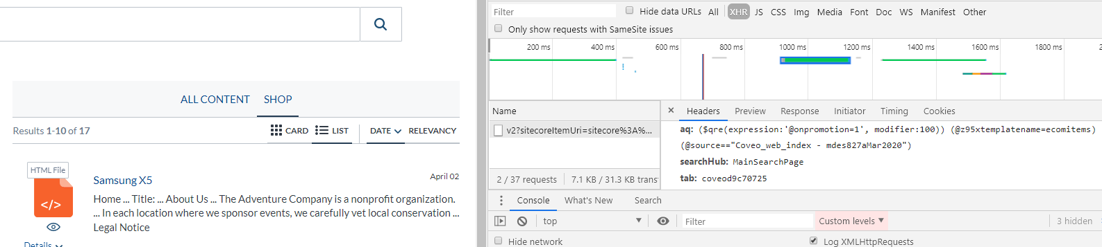 Tab rendering aq value | Coveo for Sitecore 5