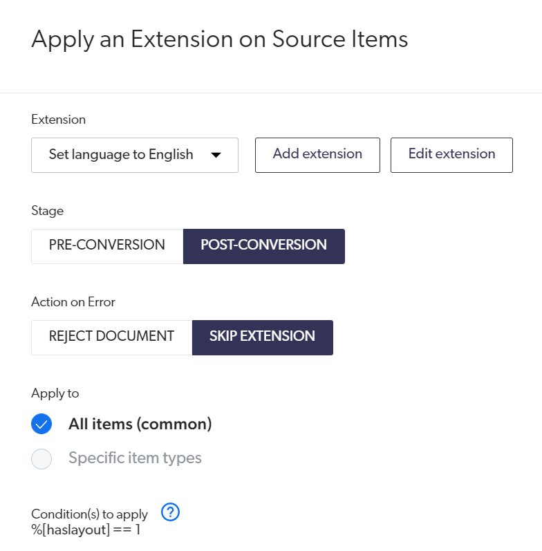 Applying IPE to source items | Coveo