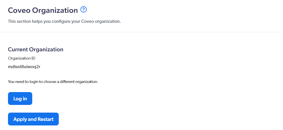 Command Center login | Coveo for Sitecore 5