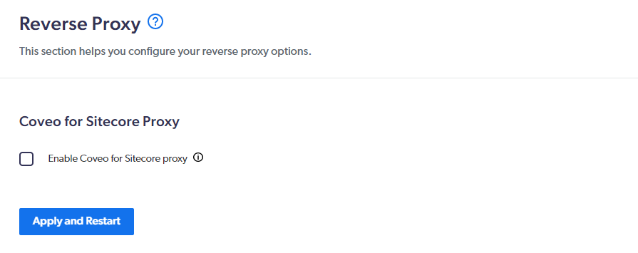 Command center change proxy option | Coveo for Sitecore 5