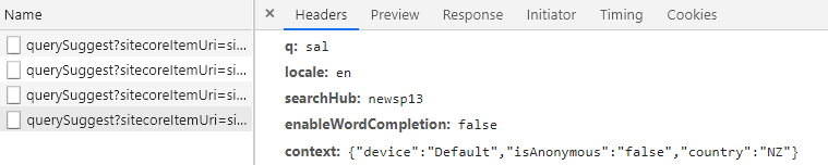 Query Suggestions call with user context | Coveo for Sitecore 5