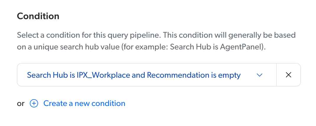 Condition with recommendation is empty