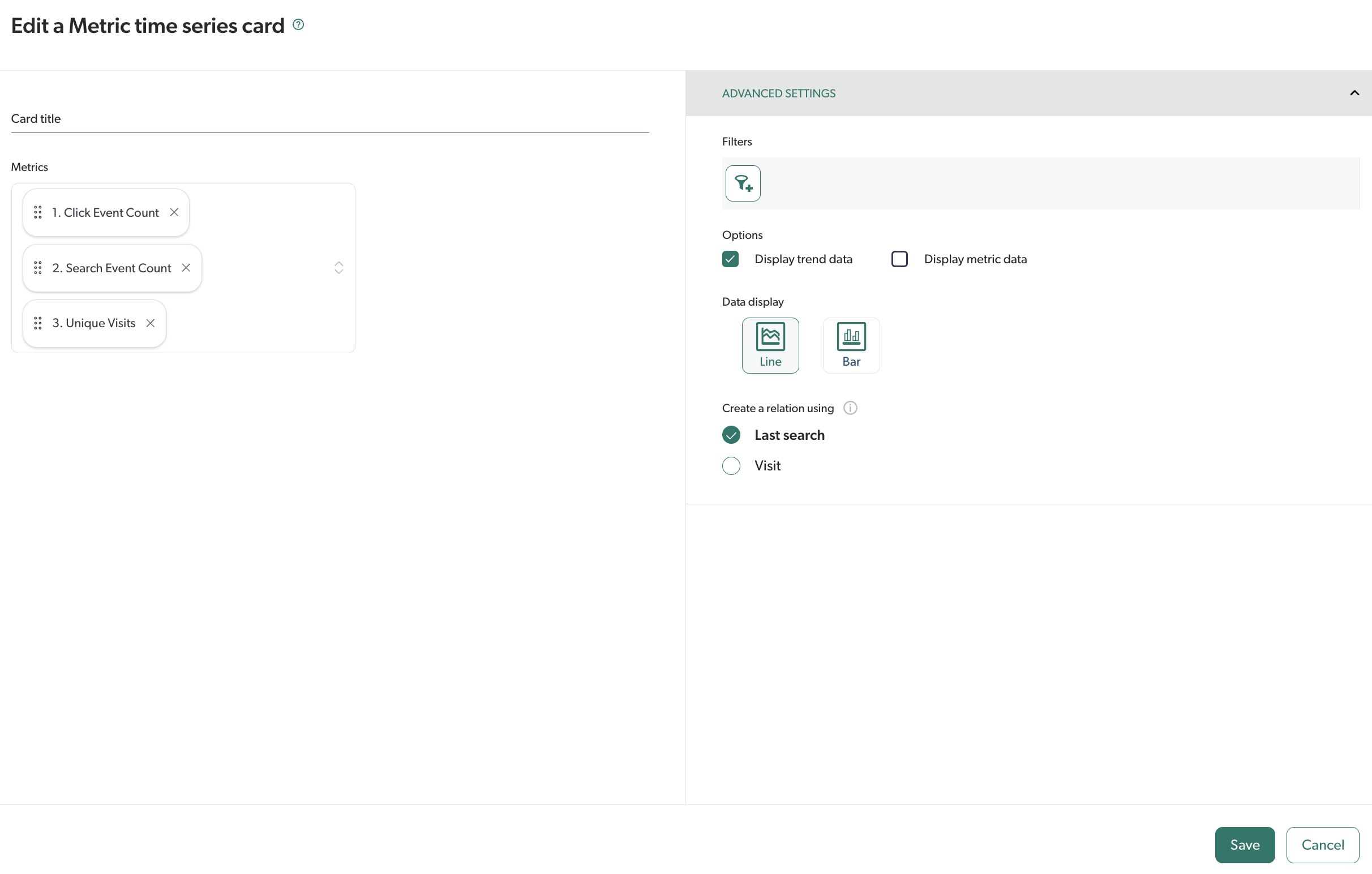 Add metrics to explorer | Coveo