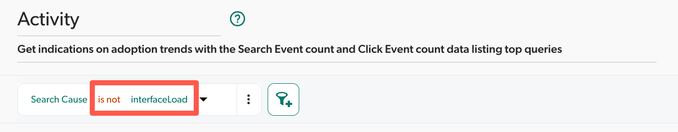 `interfaceLoad` report filter | Coveo Platform