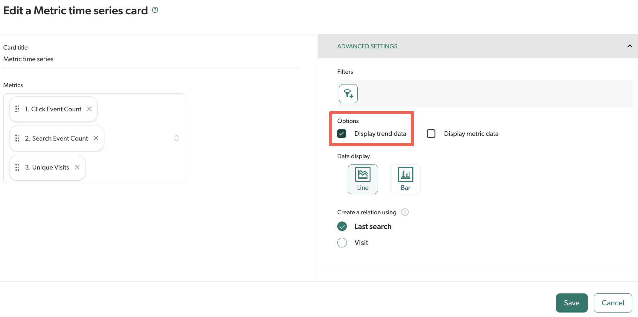 Display trend data | Coveo