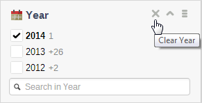 Facets with cursor on x | Coveo