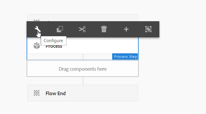 Configuring the process step component