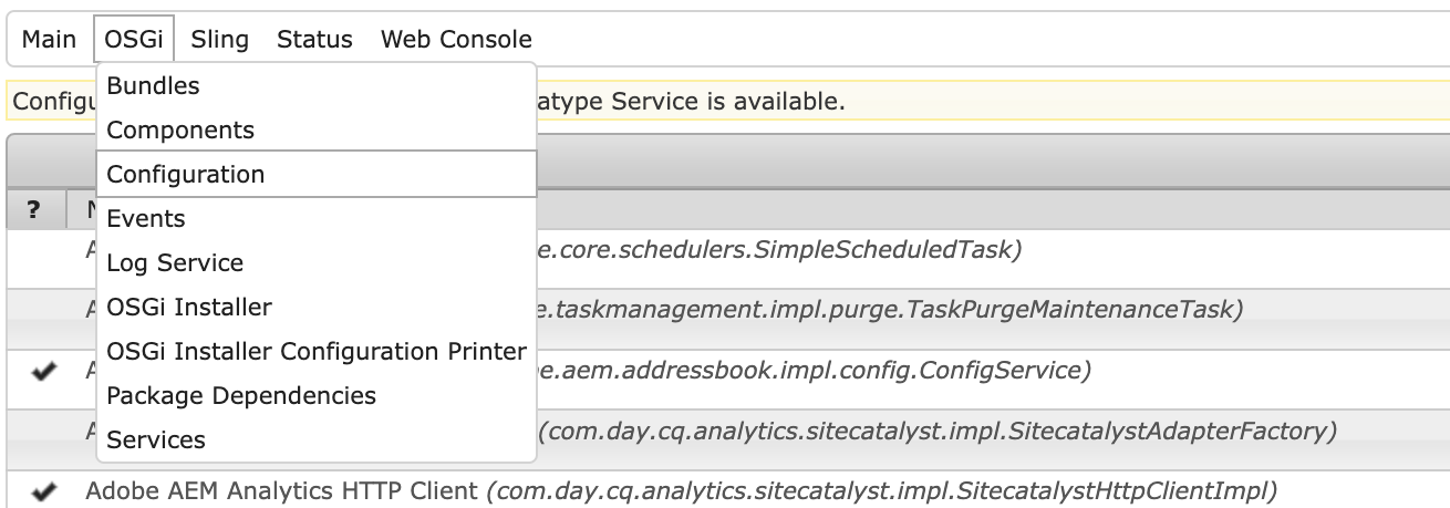 Sources | Adobe Experience Manager Web Console Configuration