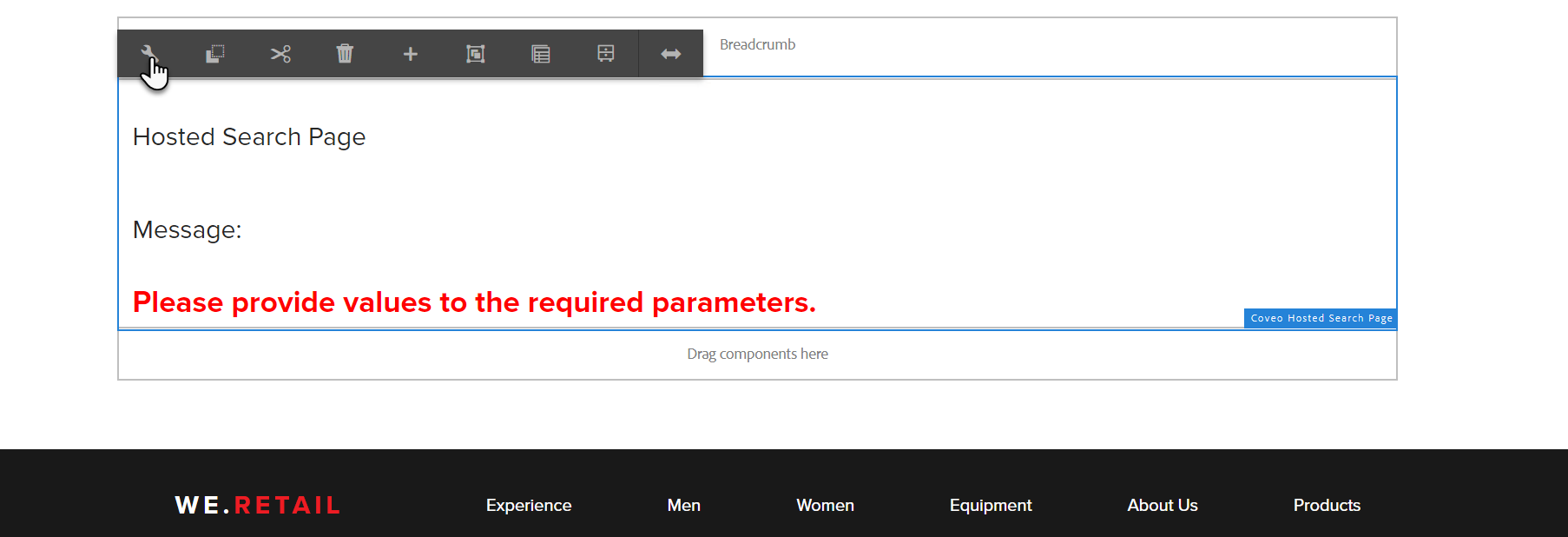 Selecting the Configure option