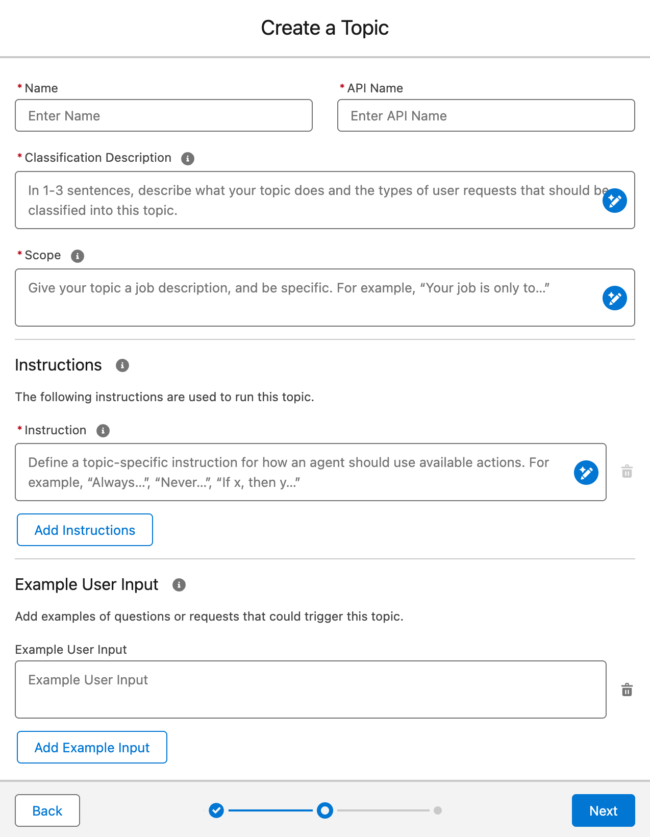 Create a topic page | Coveo for Agentforce