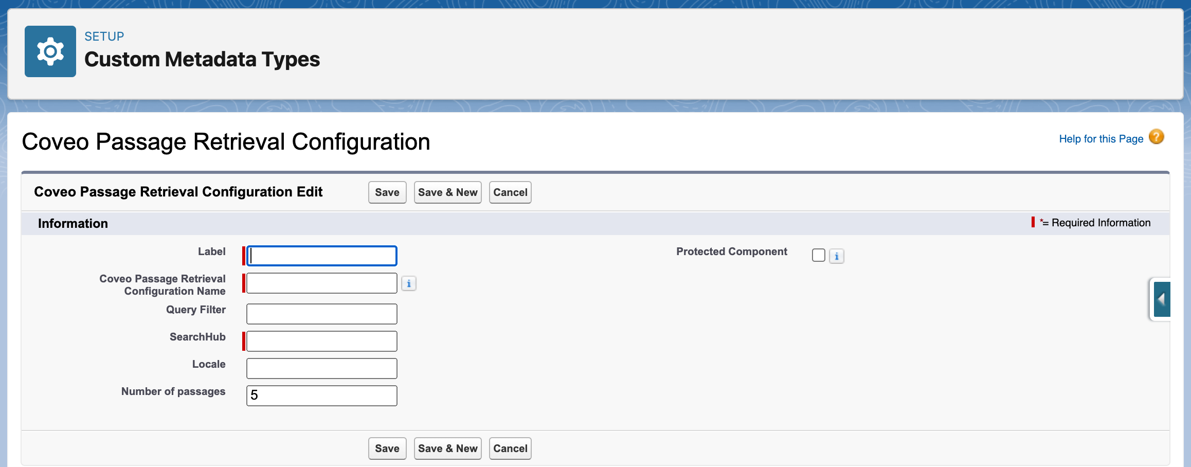 PR API Configuration page | Coveo for Agentforce