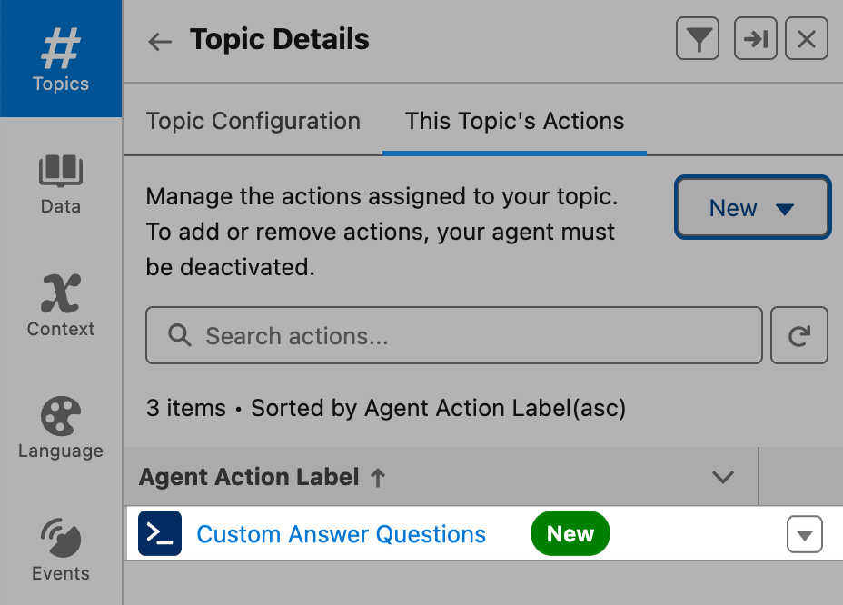 PRAPI prompt template action | Coveo for Agentforce