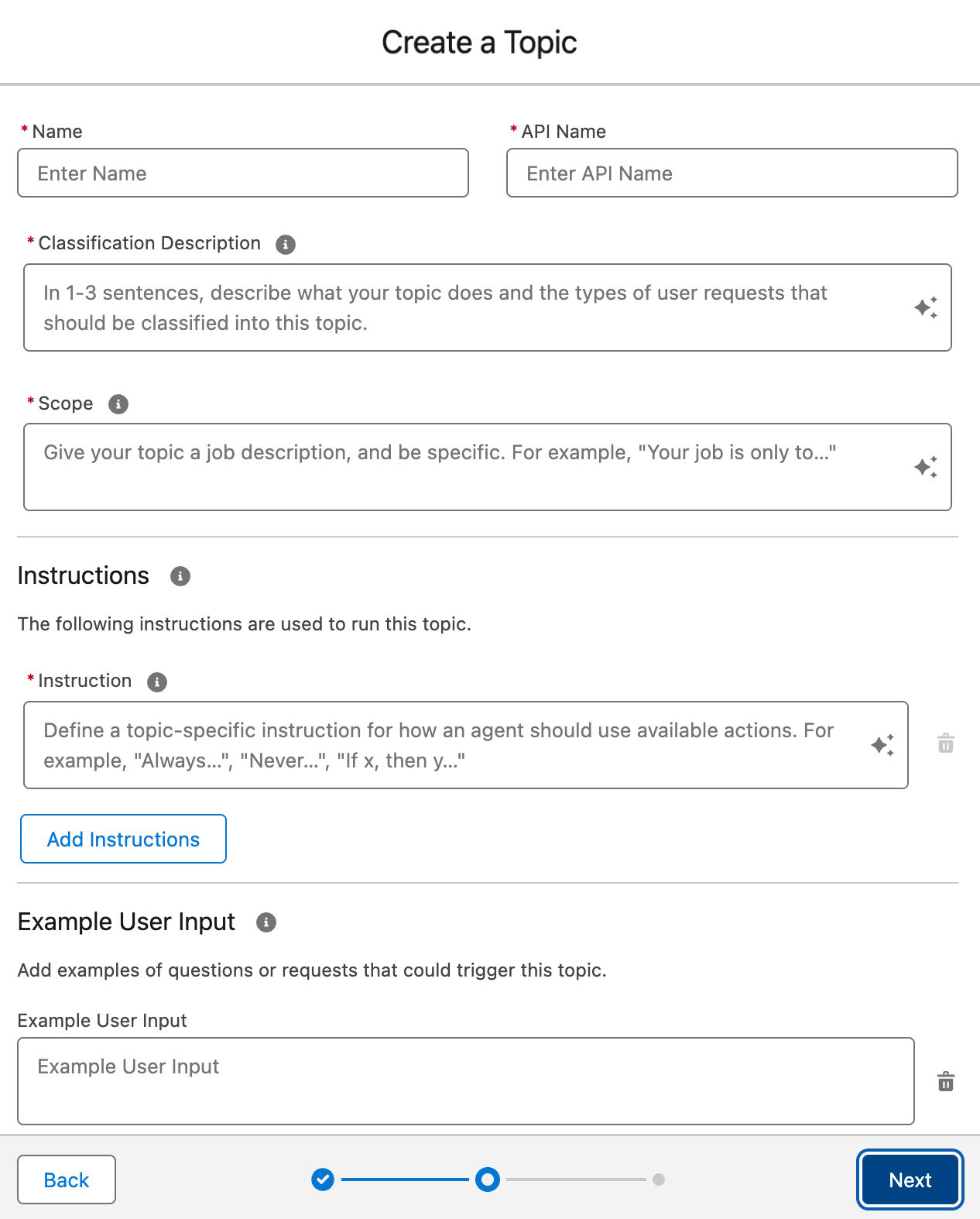 Create a topic page | Coveo for Agentforce
