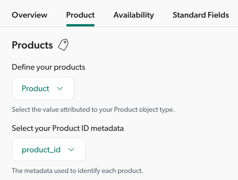 Catalog objects mapping in catalog configuration | Coveo for Commerce