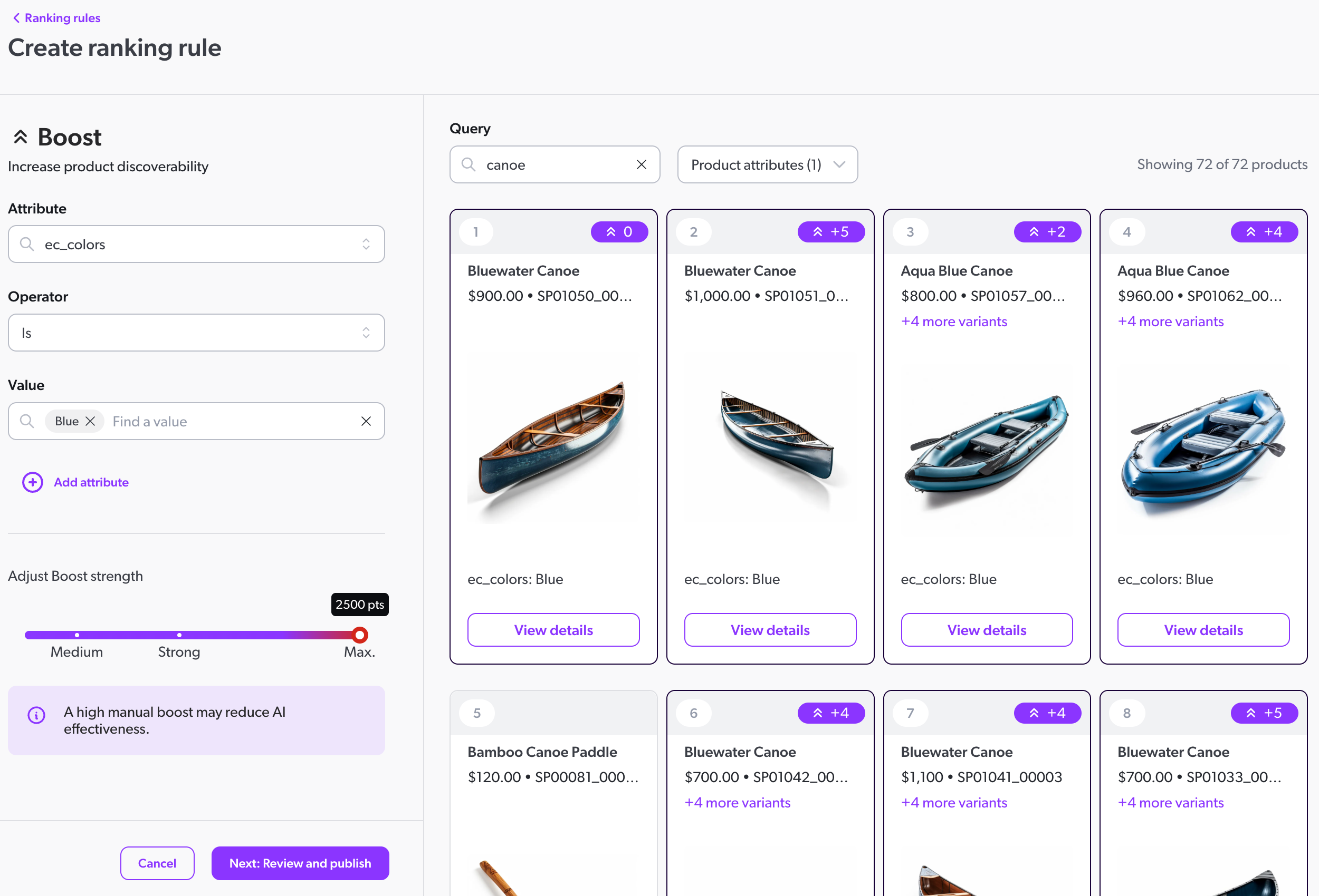 Boost rule for search | Coveo