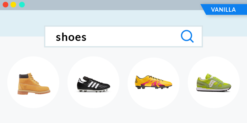Vanilla shoe search results example
