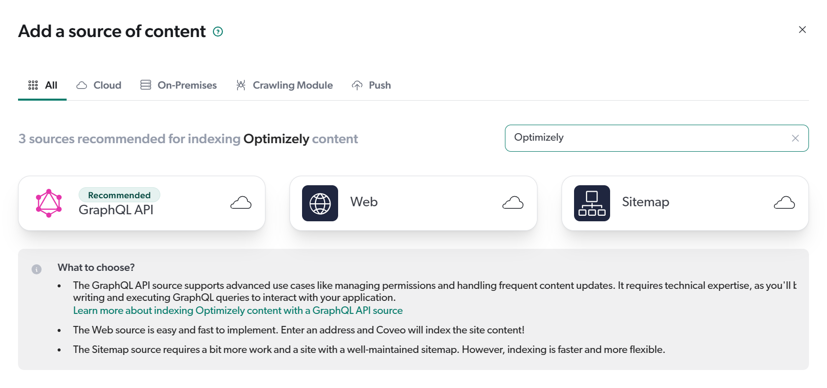 Sources | Coveo Platform