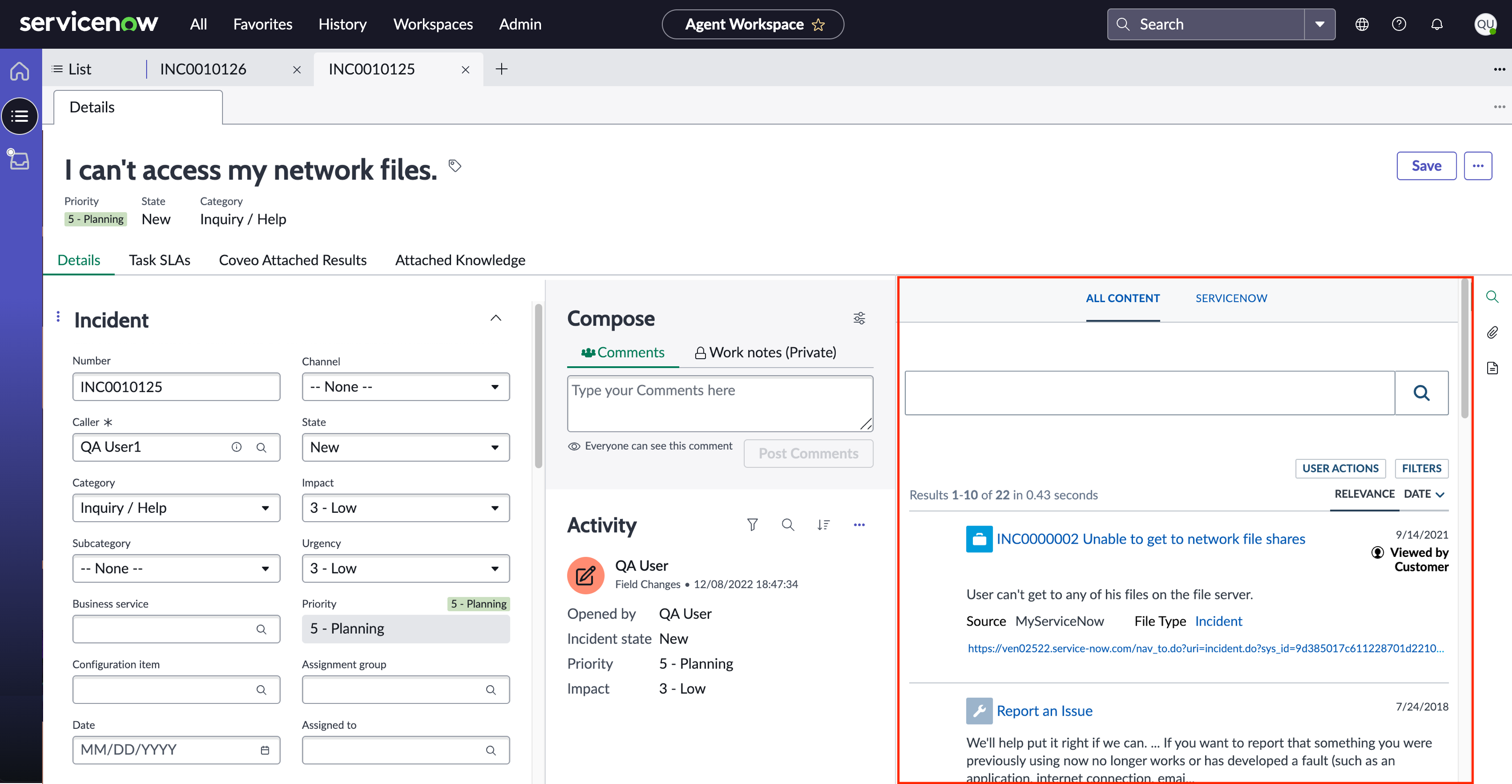 Insight Panel in a Configurable Workspace