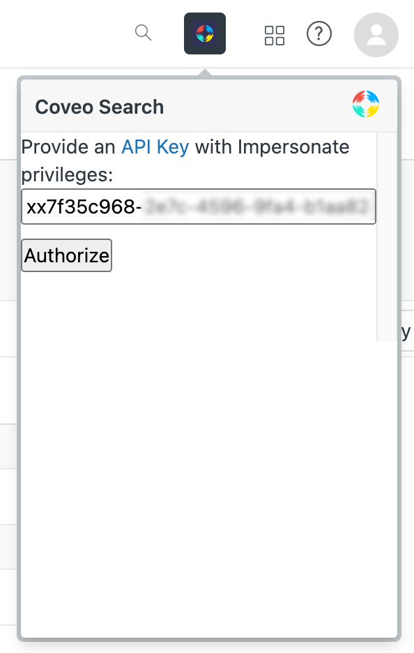 Zendesk API key | Coveo