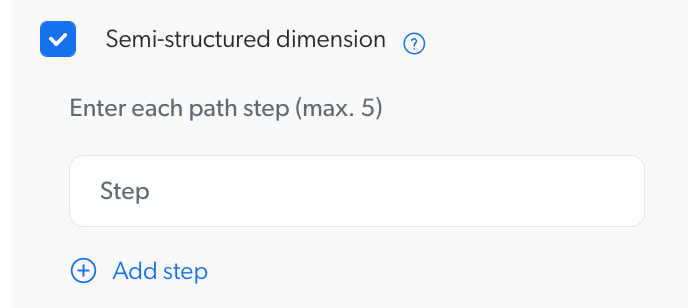 Semi-structured Path field