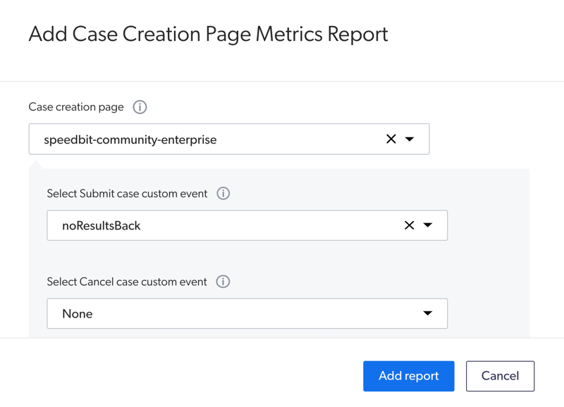 Case creation page