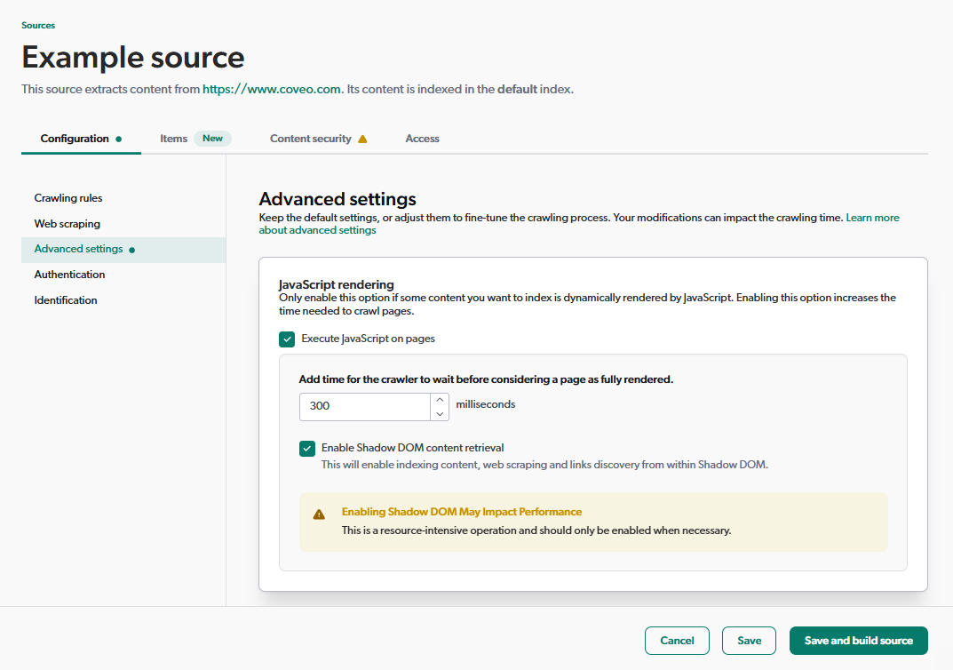 What's new in Coveo - Enhanced Web and Sitemap source crawling capabilities