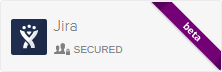 Coveo new source card for Jira featuring secured tag