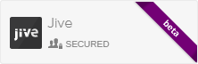 Jive source tile labeled Secured in Add Source panel of Coveo Platform