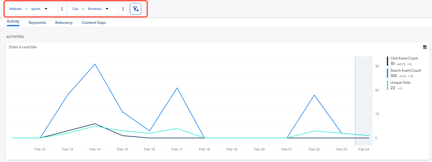 report filters