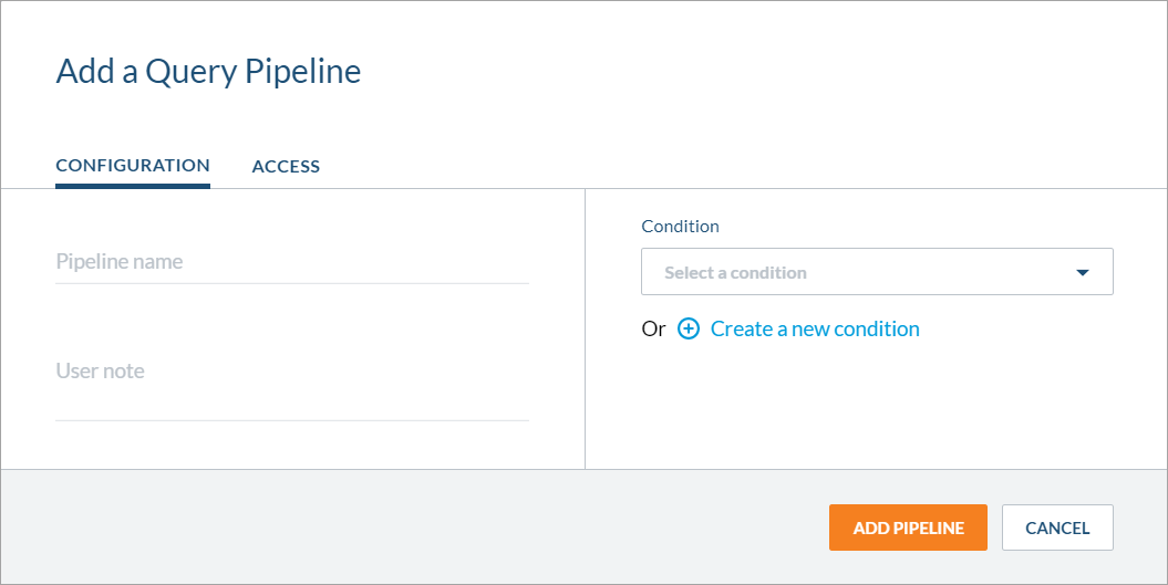 New Add/Edit a Query Pipeline panel