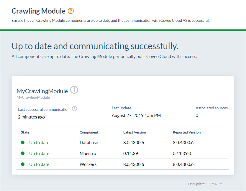 Crawling Module page