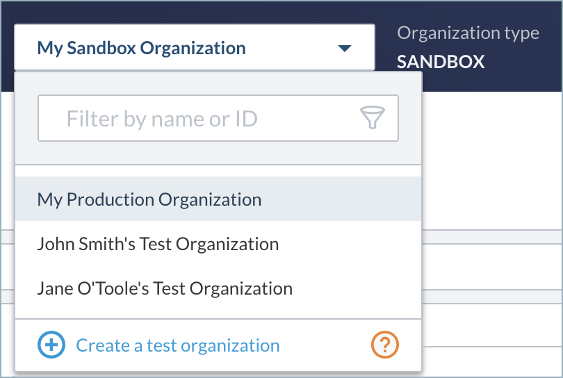 Organization Picker