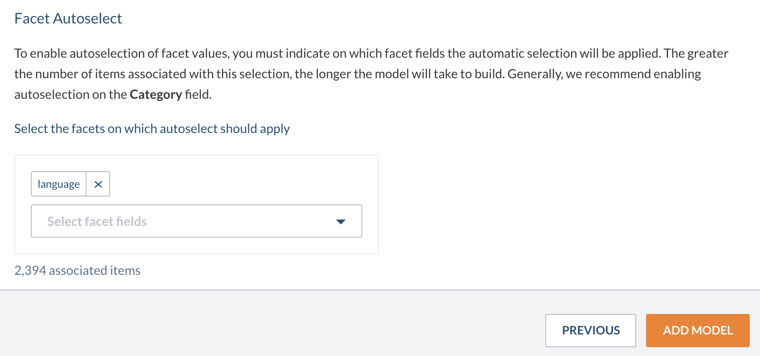 Facet-Autoselect