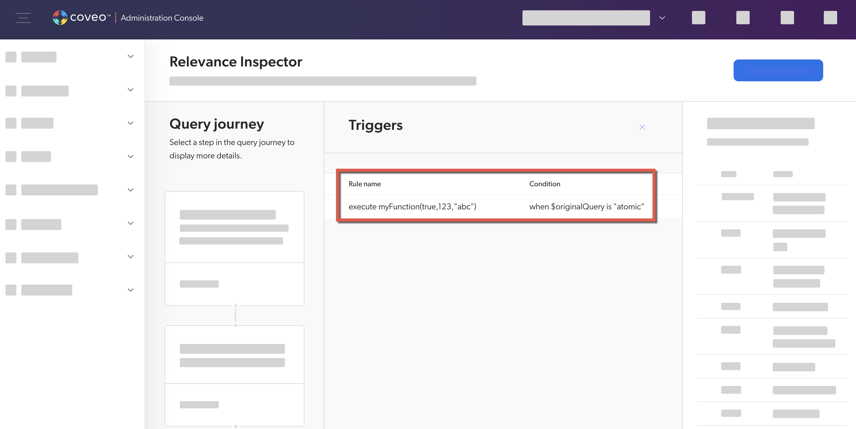 Execute trigger rule in Relevance Inspector | Coveo