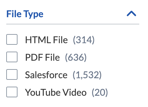 File Type Facet | Coveo