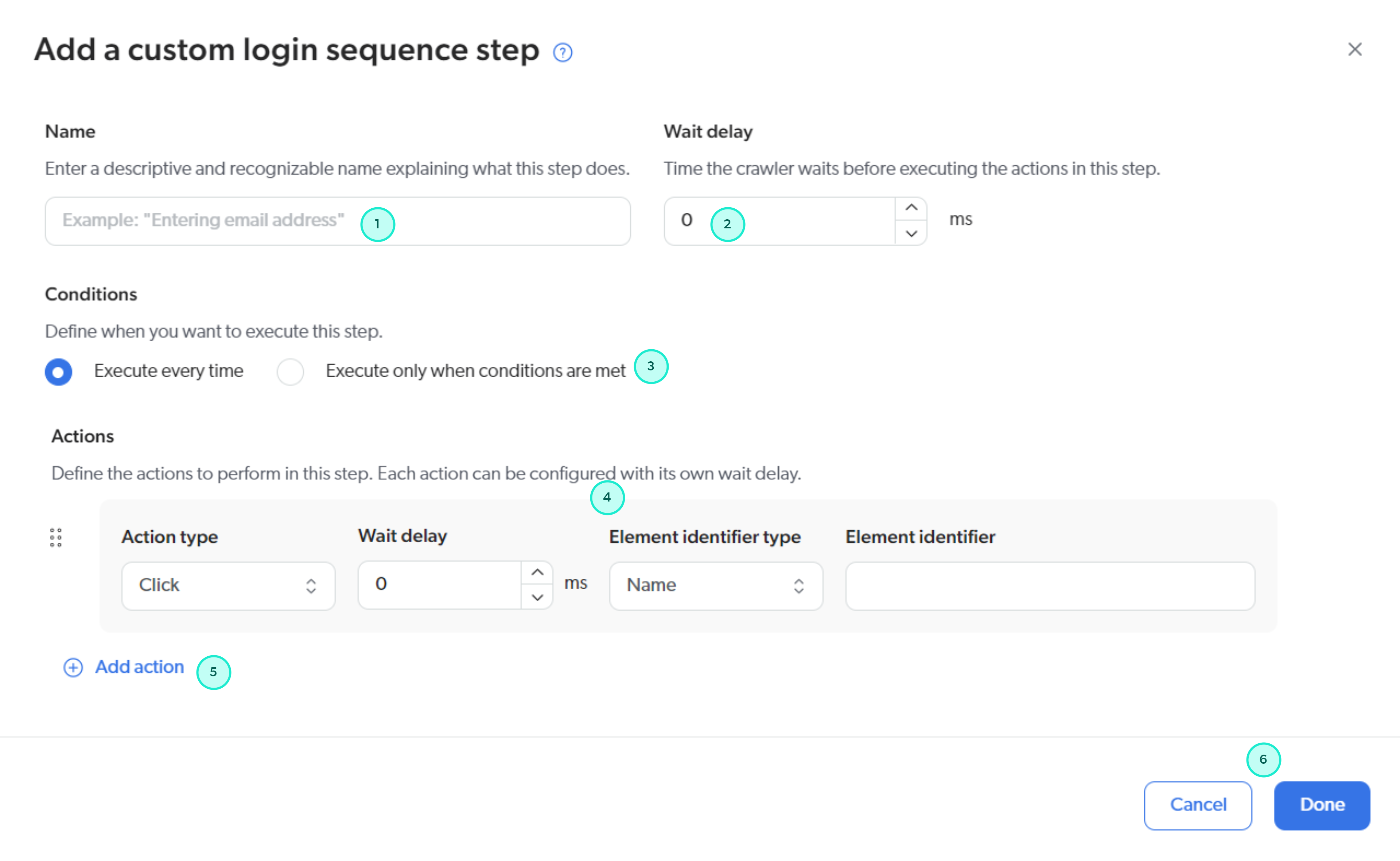Edit a new custom login sequence step | Coveo