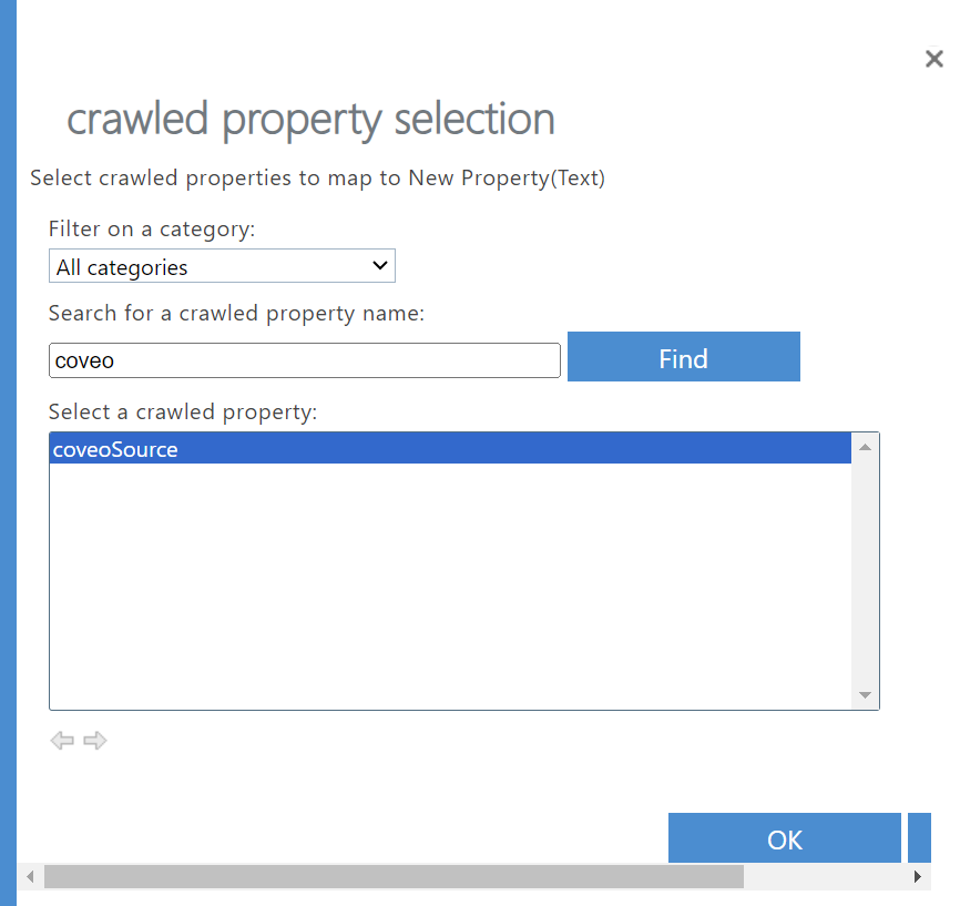 Mapping the crawled property | Coveo