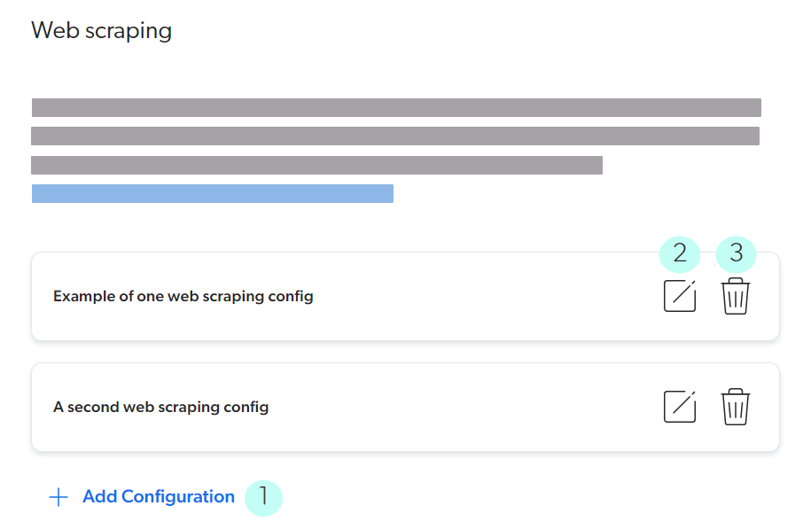 Adding and editing a web scraping configuration with the UI assistant | Coveo