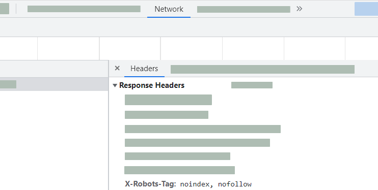 Response header that contains an X-Robots-Tag | Coveo