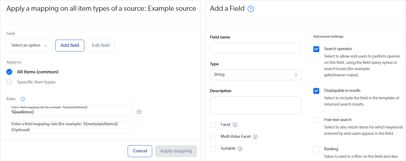 Adding mapping and field | Coveo