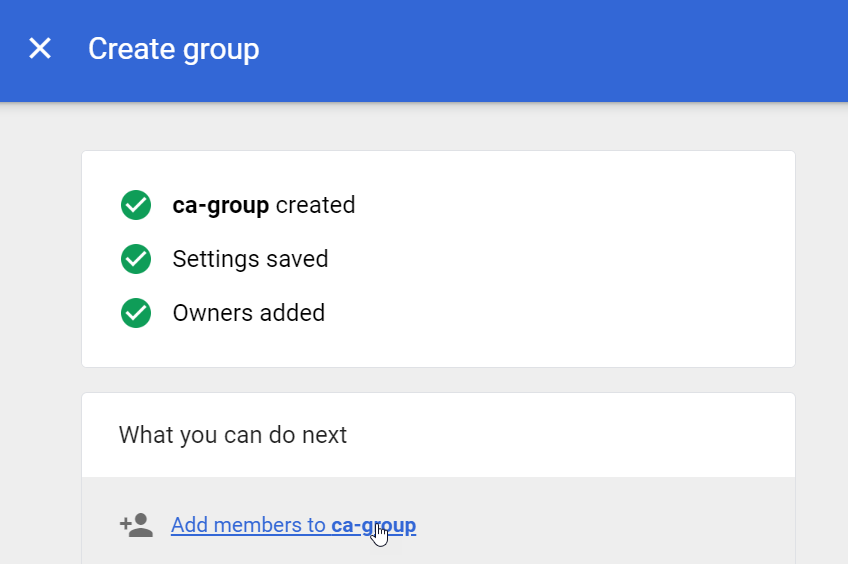 Add the user to the new group | Coveo